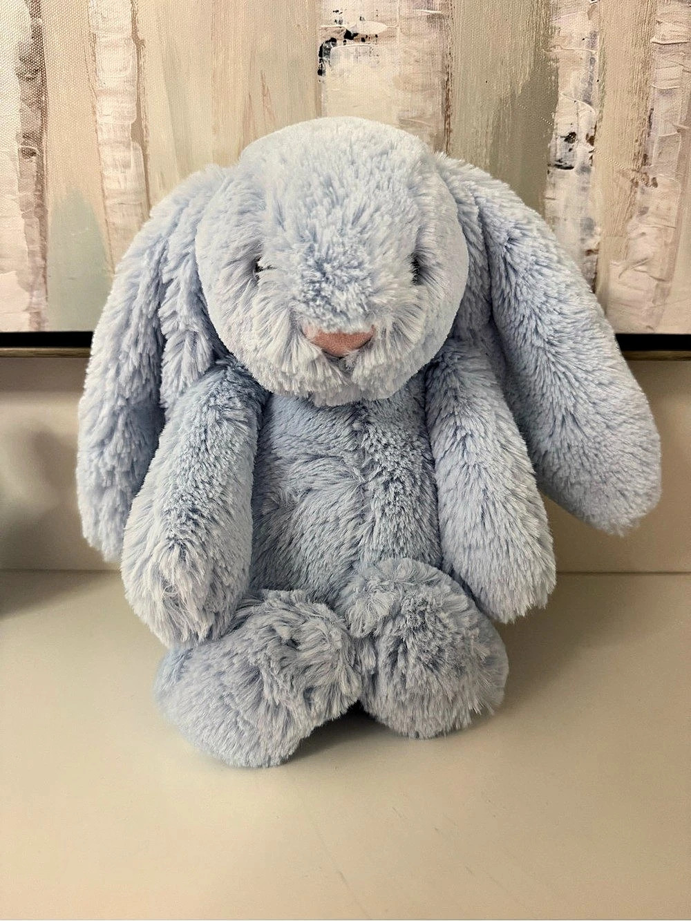 Jellycat bashful blue bunny rattle